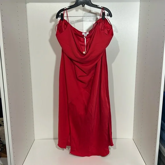 open lace back dress CUSHNIE et Ochs The Josephine Red Dress Size US 4 UK 8 Ladies